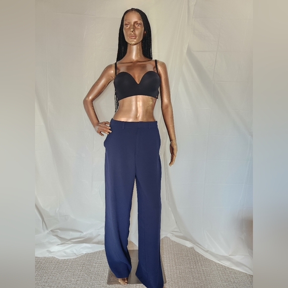 Forever 21 Contemporary Navy Wide-Leg Pants - Picture 6 of 14